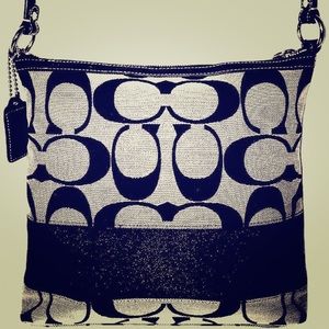 COACH Authentic Purse-Signature Slim Stripe Duffle